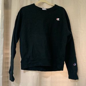 CHAMPION BLACK CREWNECK